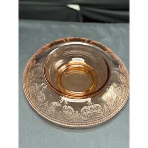 Vintage 1920s Fostoria Pink Depression Glass Bowl – Rolled Edge